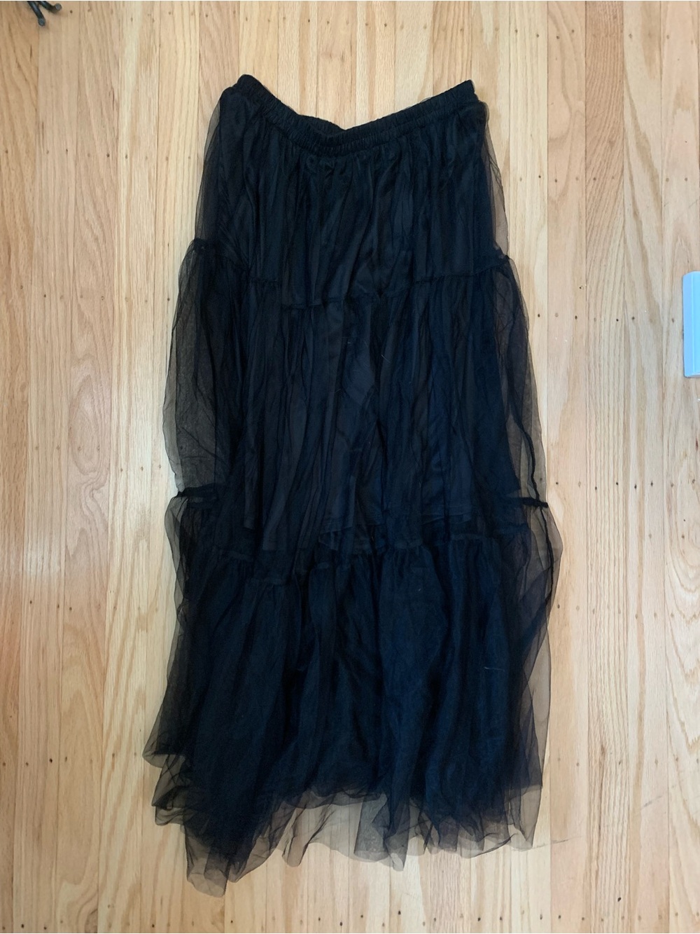 Torrid black tulle maxi skirt with elastic waistband